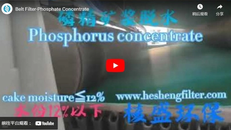 Filtro de correia-concentrado de fosfato