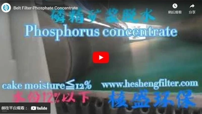 Filtro de correia-concentrado de fosfato