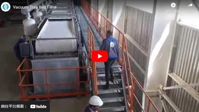 Filtro de cinto de bandeja de vácuo