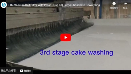Filtro de correia de vácuo LDZ com prensa-uso para desidratação de fosfato férrico