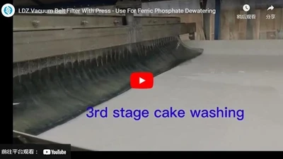 Filtro de correia de vácuo LDZ com prensa-uso para desidratação de fosfato férrico